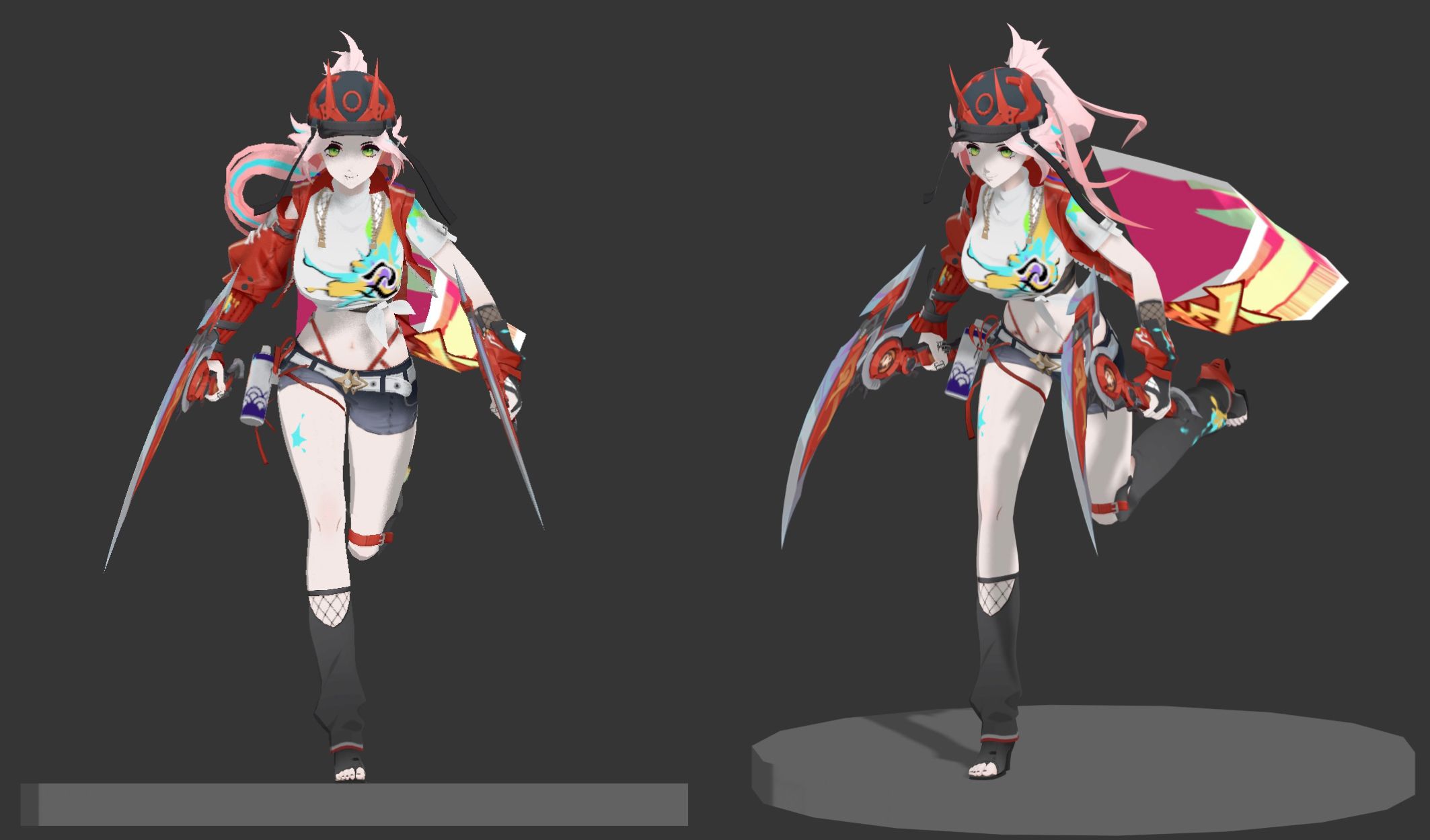 拿武器跑