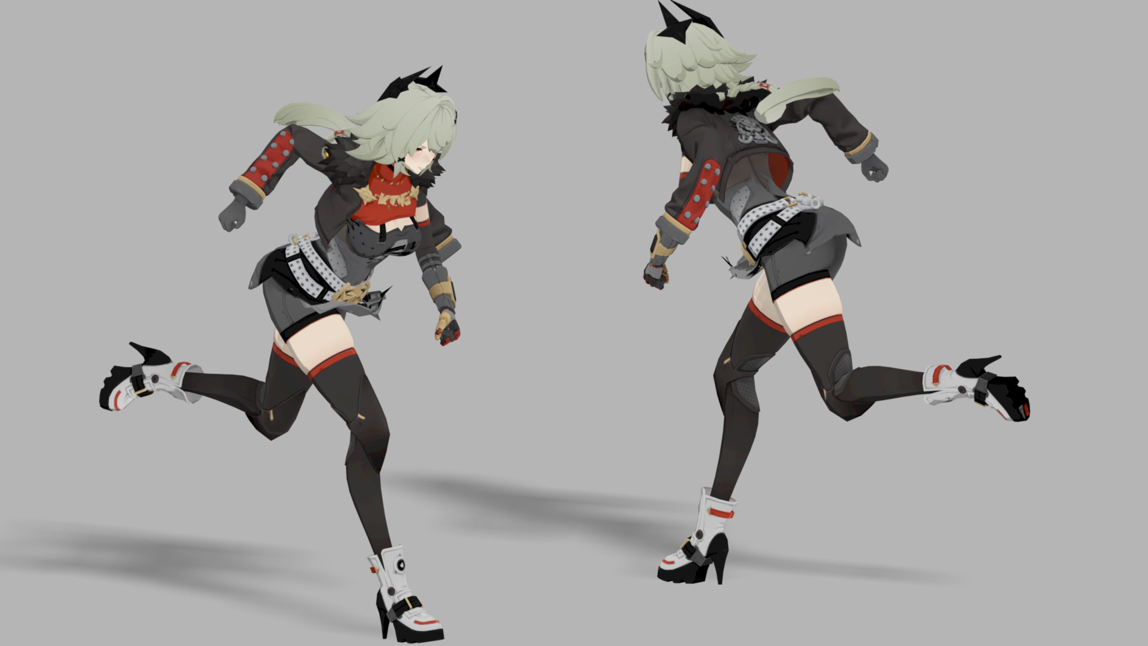 凯撒-跑步（胸部骨骼做不了旋转)