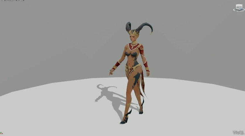 女走
