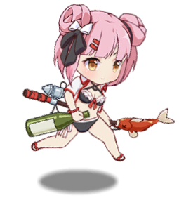 二头身小女孩跑步