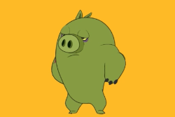 小猪出场 腾空转面