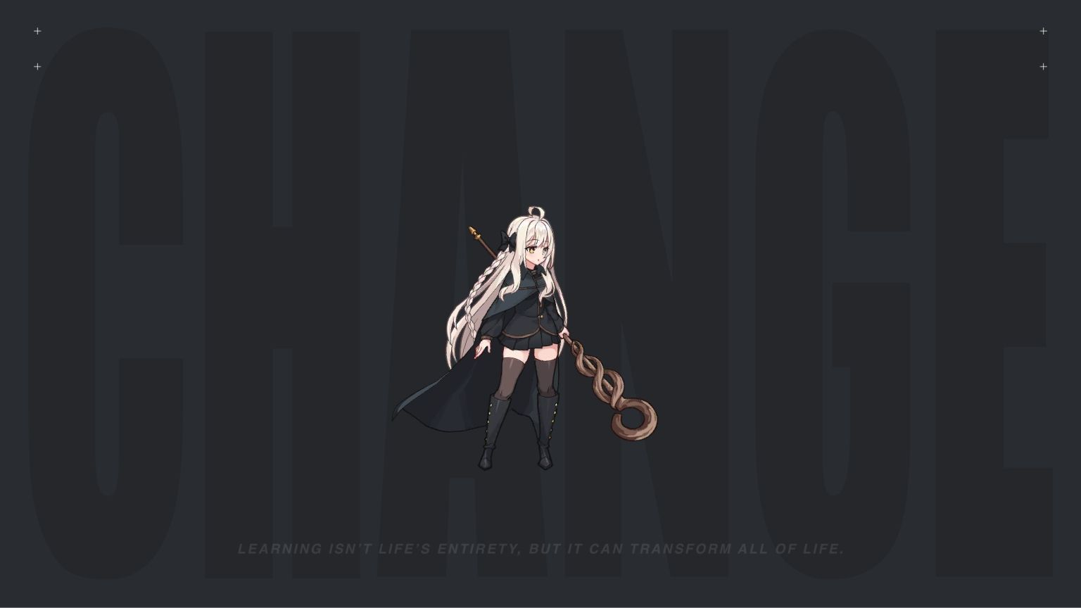 黑袍女魔法师_休闲待机