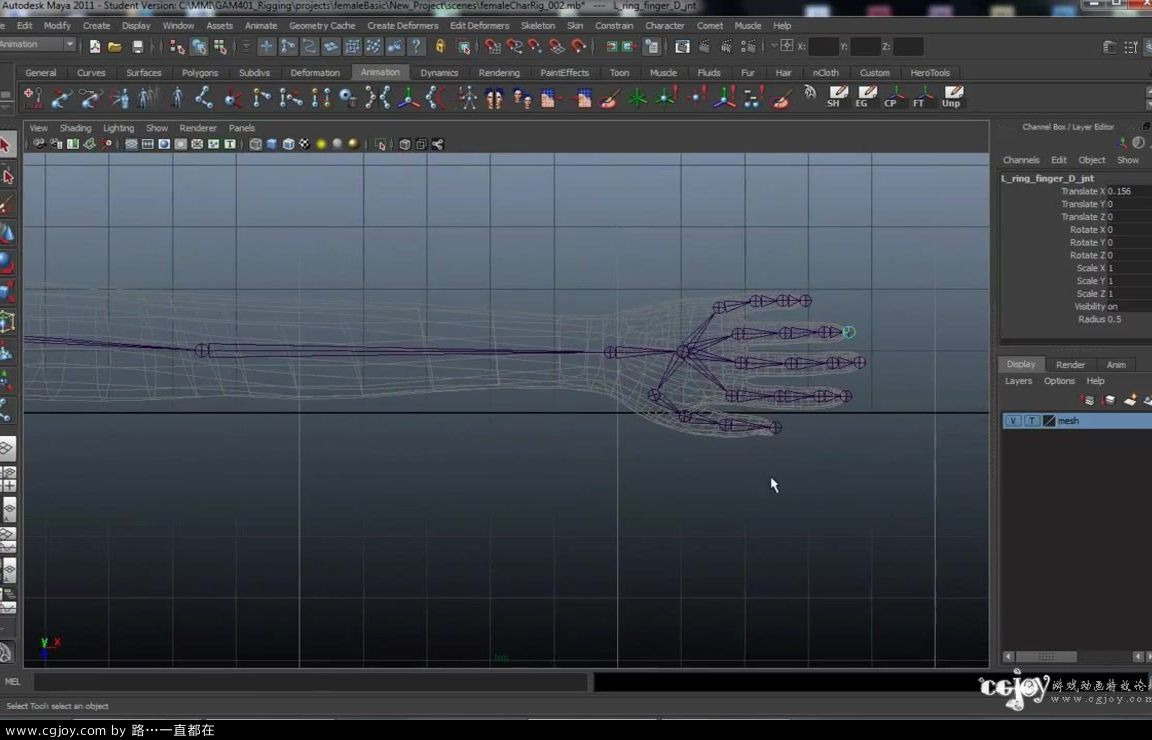 Maya Character Rigging (Session #1 -- part 3 6) -- Creating Joints for a Charact.jpg