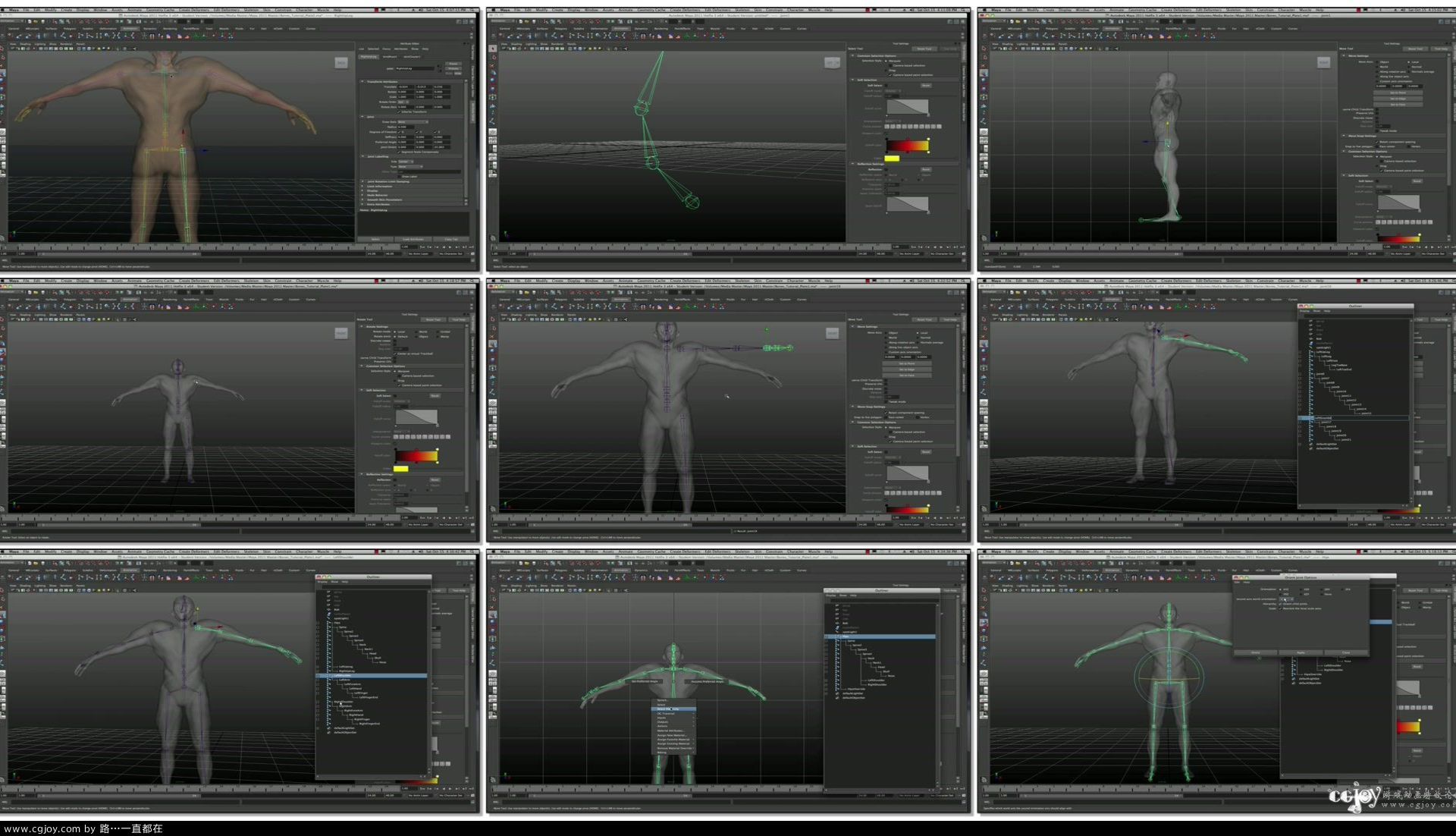 Maya 2011 Basic Joint Rigging  and Smooth Skin Bind Tutorial by Stuart Christensen.flv.jpg