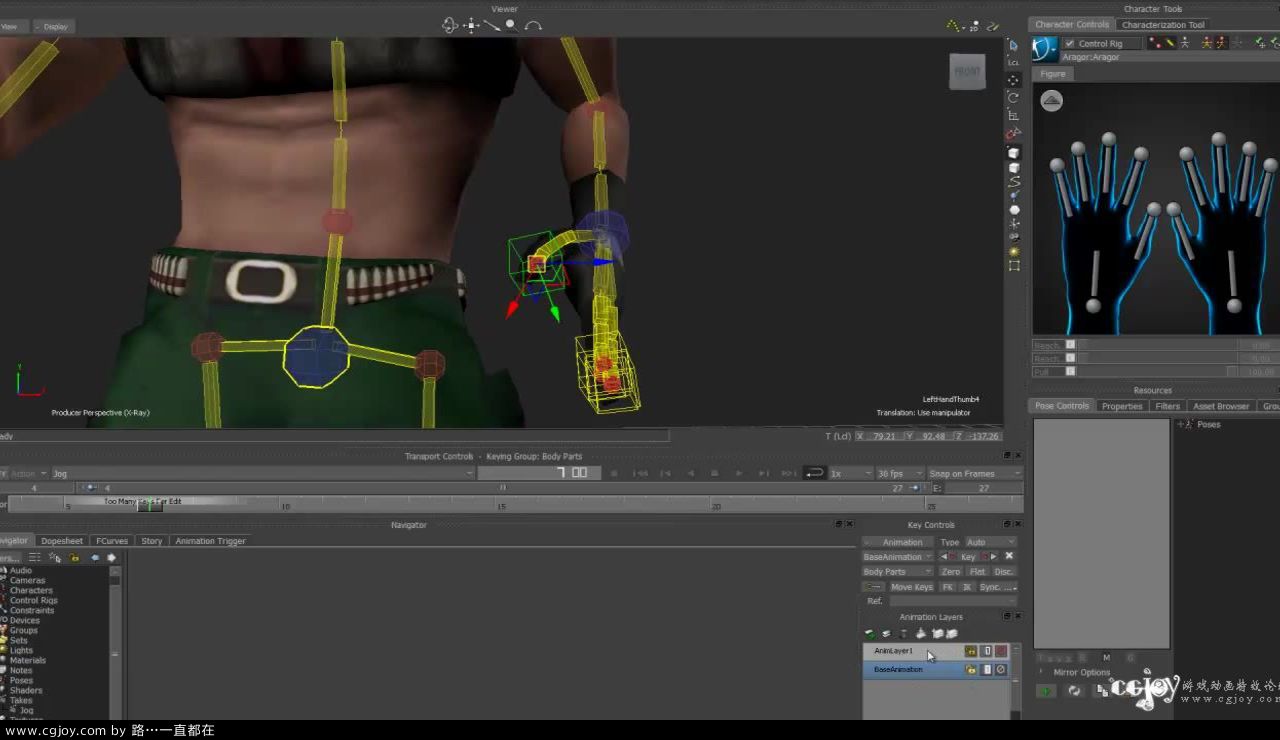 MotionBuilder Speed Tutorials  Use the Pose tool to mirror one side of a charact.jpg