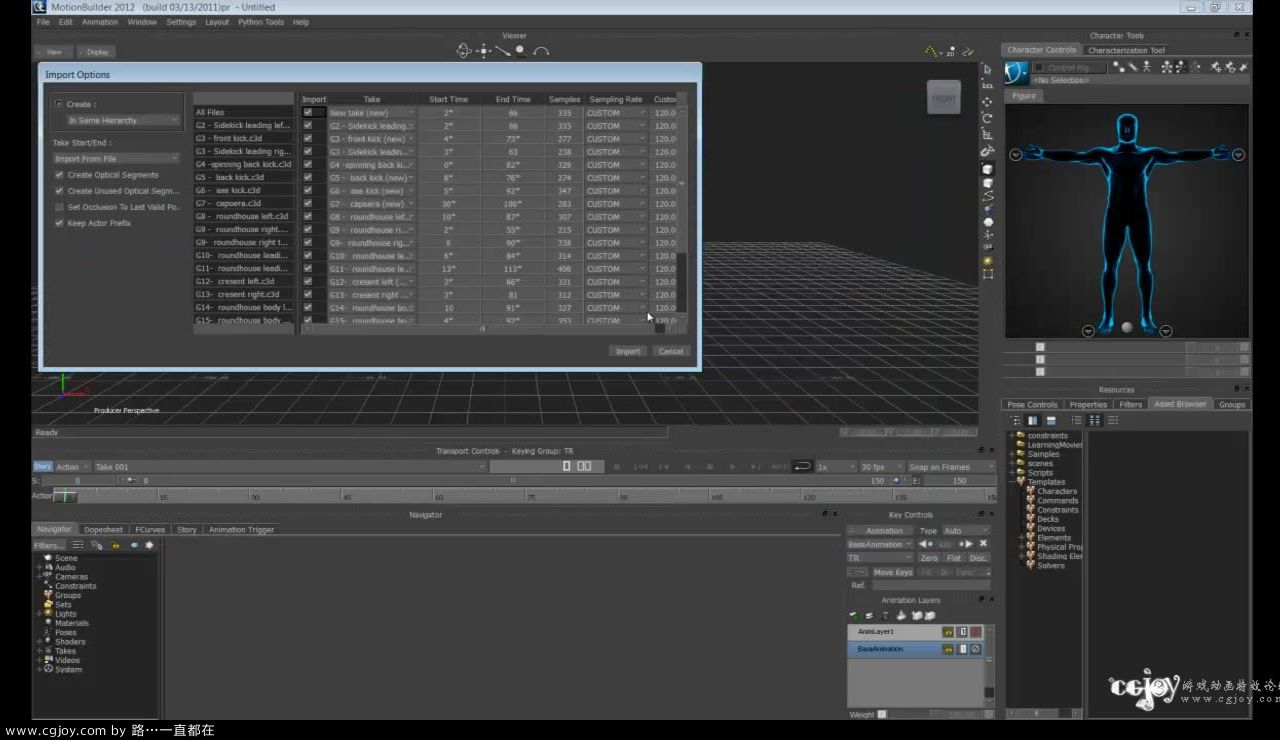 MotionBuilder Tutorial  How to import .c3d files and re-time them.mp4_20130807_2.jpg