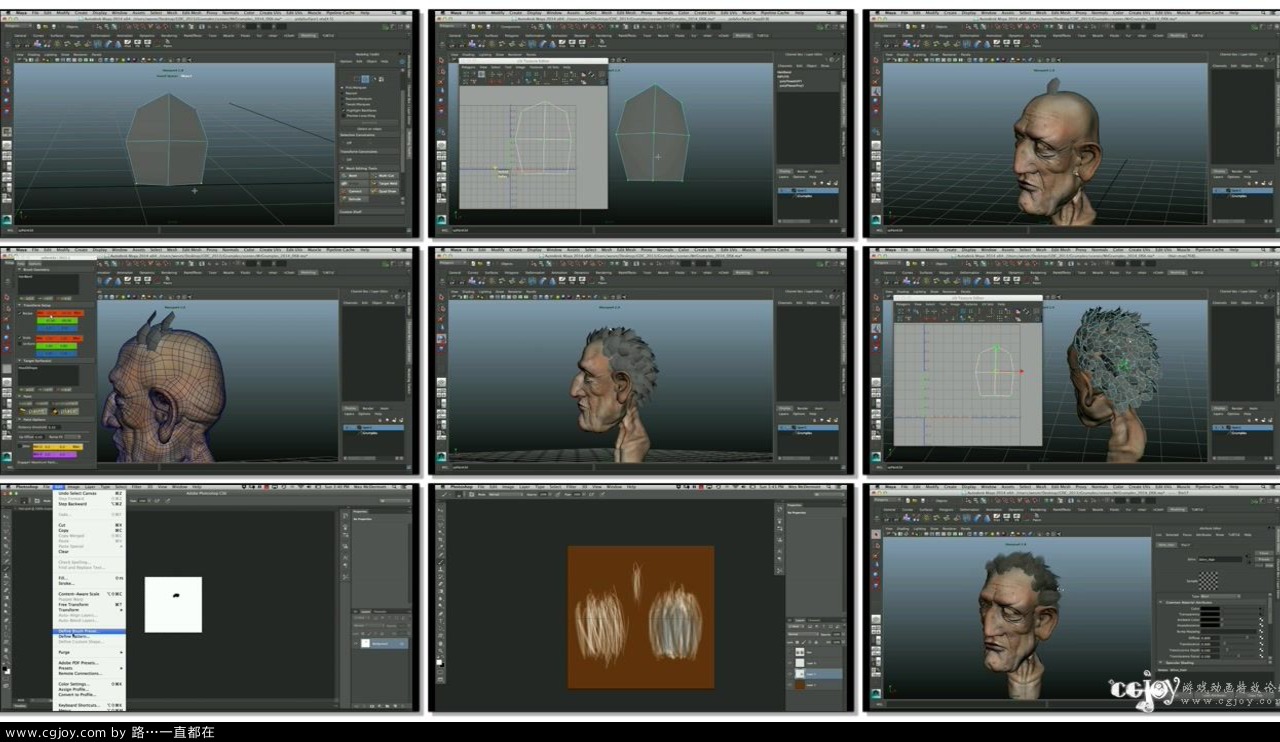 Creating Polygon Hair for Game Characters.flv.jpg