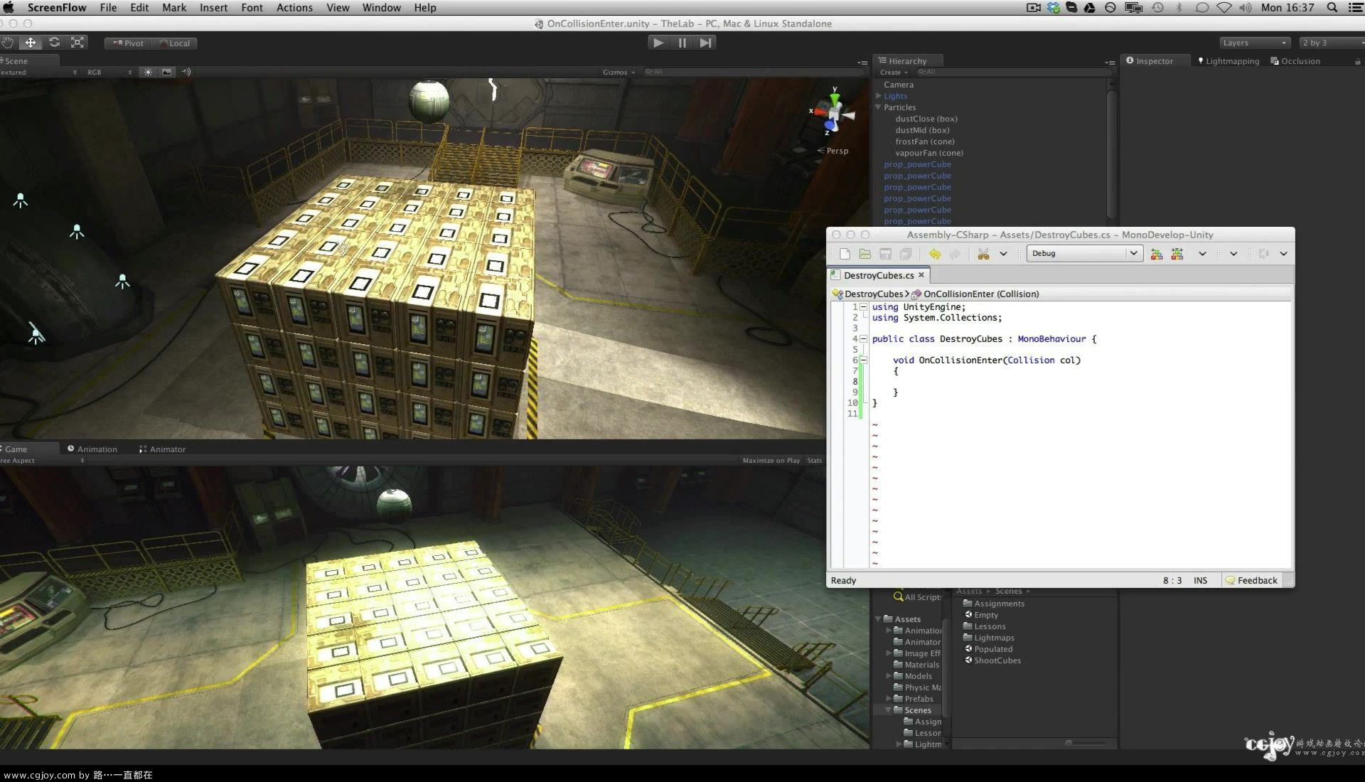 OnCollisionEnter - Unity Official Tutorials.mp4_20131028_221216.111.jpg