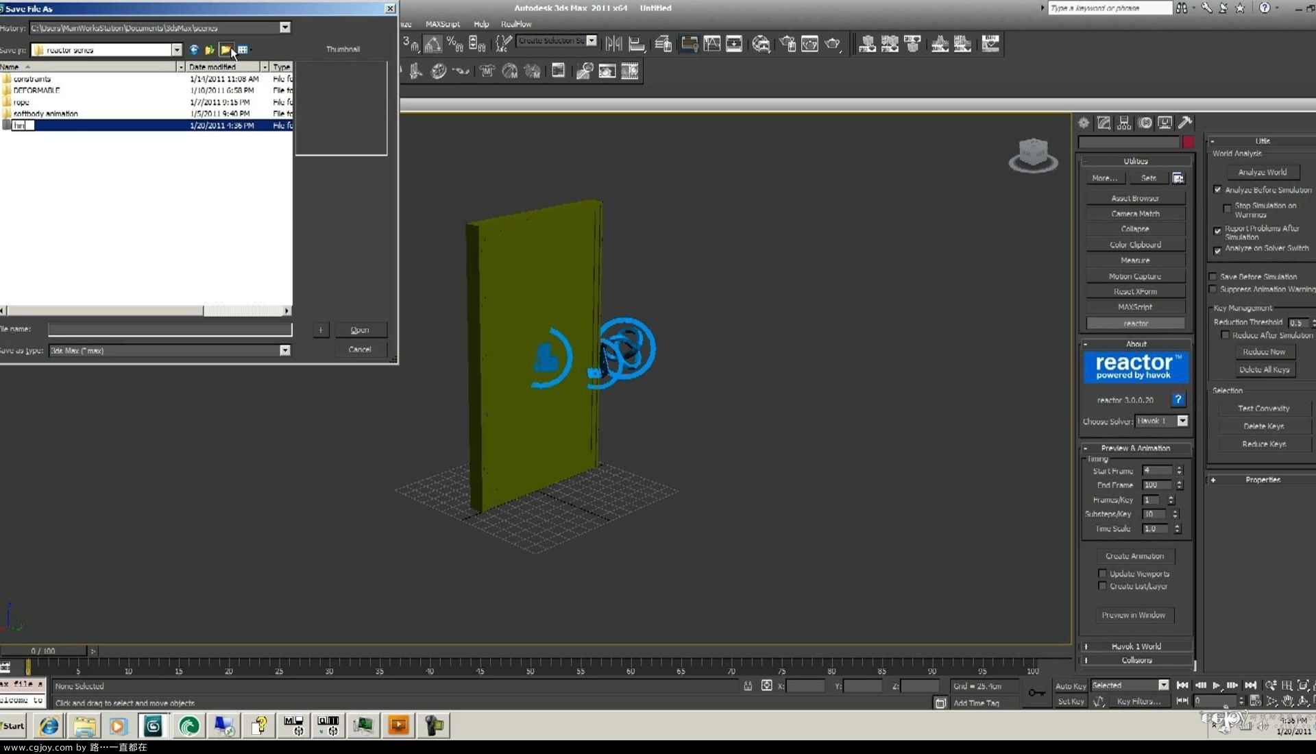 3ds Max Reactor  Constraints and Constraint Solver  -HINGES.mp4_20131124_224759.577.jpg