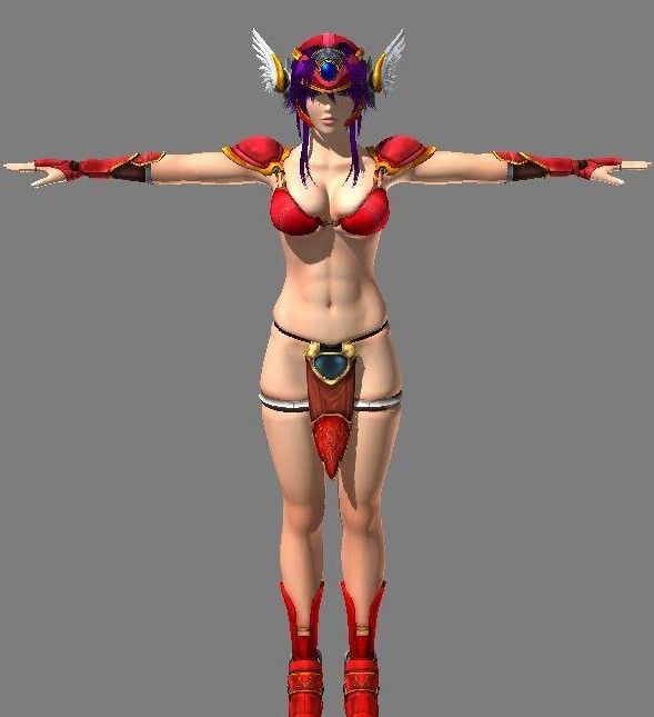 勇者战魔王 弭玛斯服装 美女战士 标准姿势