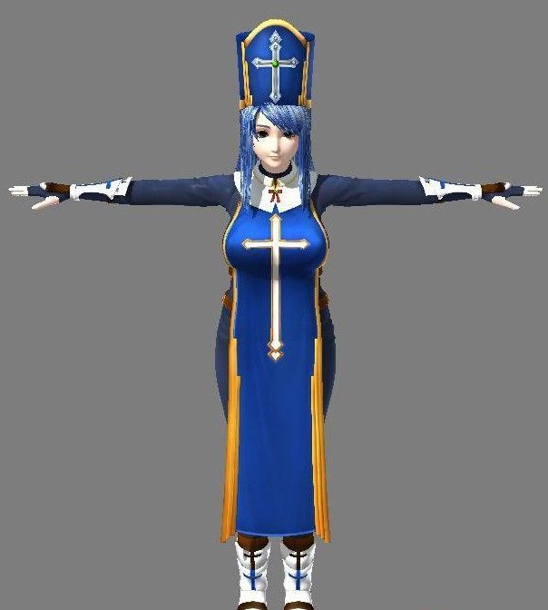 勇者战魔王 艾妮丝 教会式服装 标准姿势