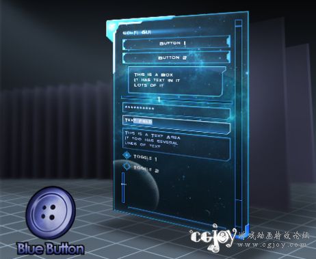 Unity Blue Button SciFi GUI ƻý.jpg