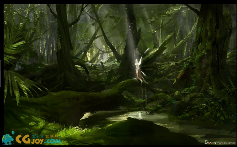 国外大神超强绘制丛林原画教程 超清~ - 游戏原画论坛 - cgjoy