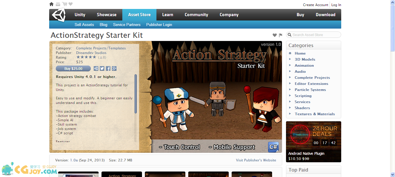 Asset Store - ActionStrategy Starter Kit.png