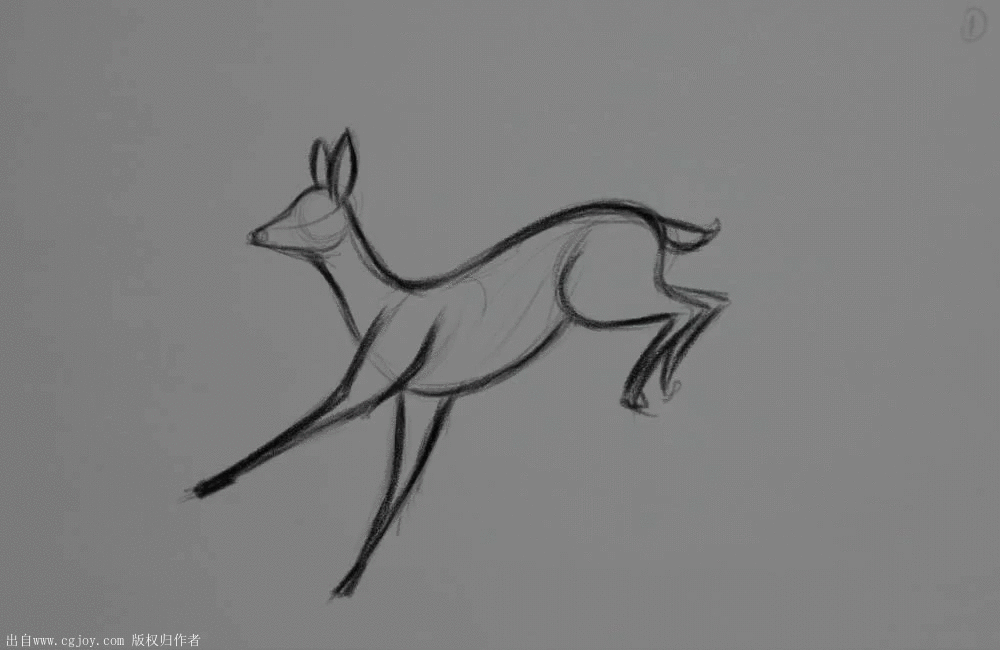 跳跃的小鹿动图图片