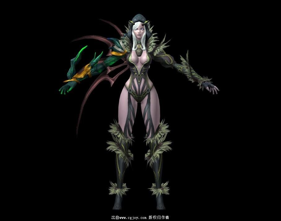 六个不同风格的暗夜精灵