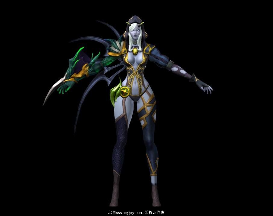 六个不同风格的暗夜精灵