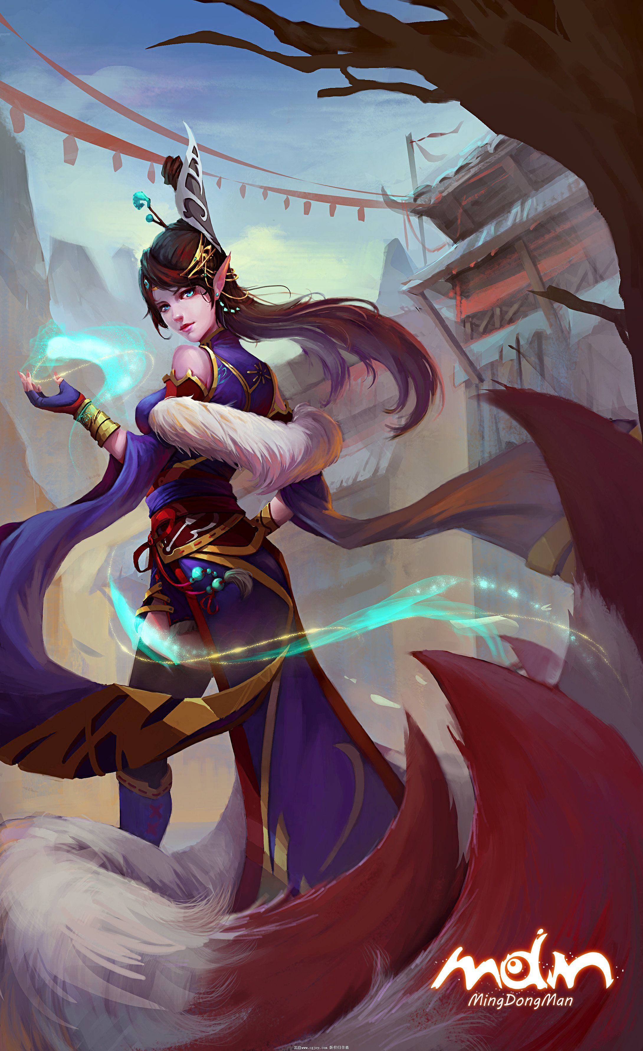 名动漫角色原画作品赏-青丘狐传说