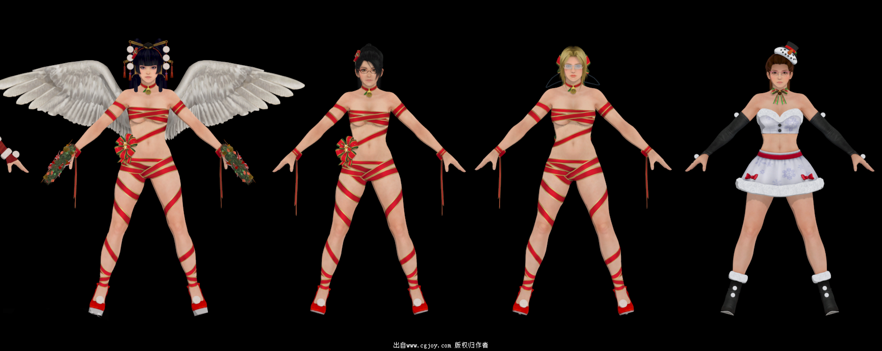 圣诞狂欢doa圣诞套装超美超性感