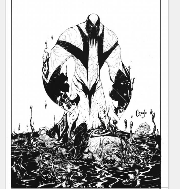 美漫黑白线稿gregorycapullo素材