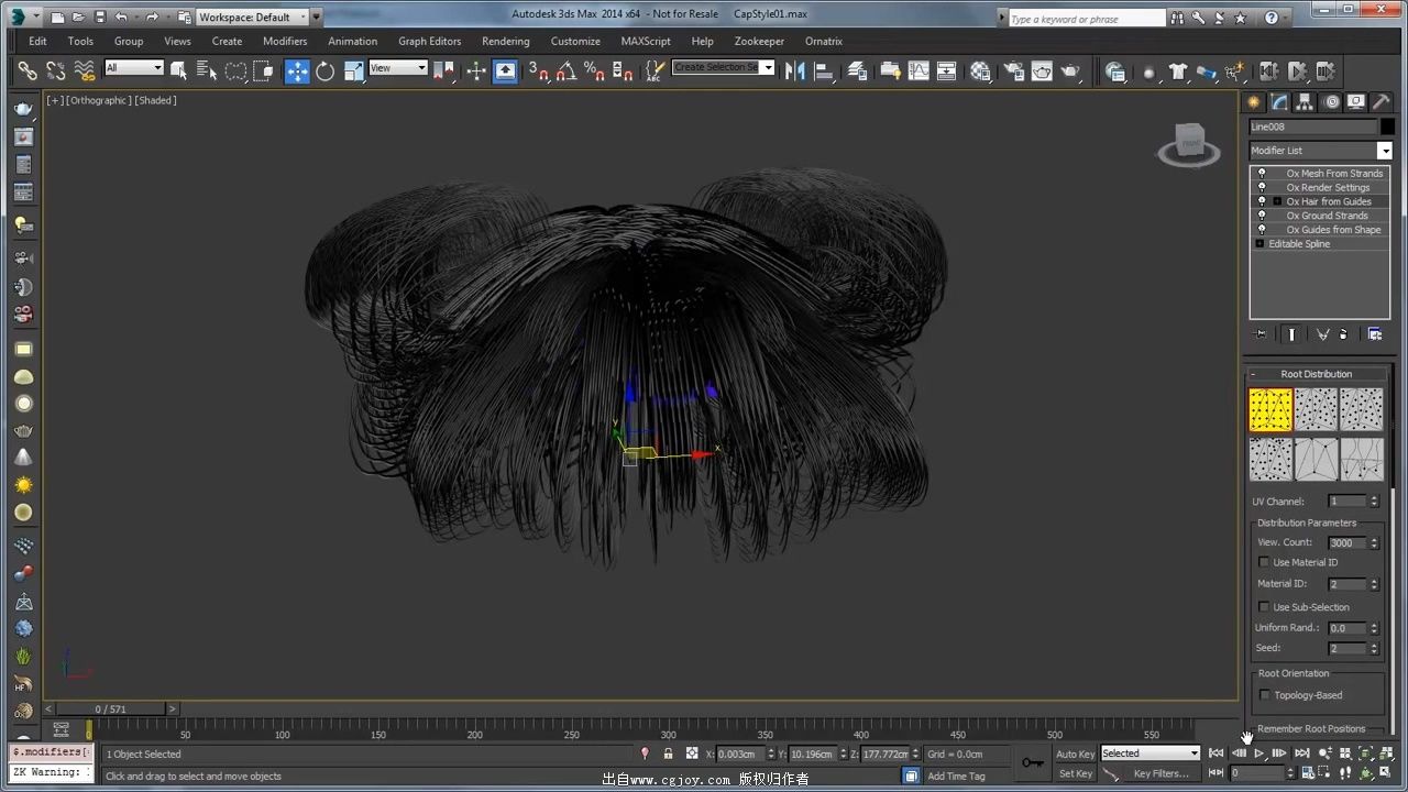 Ornatrix 101- Creating a hair style from splines(www.vfxinfo.net).mp4_20170222_1.jpg