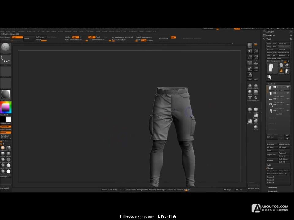Making Male Cloth with Zbrush   Marvelous Designer (Time Lapse)(1).mp4_20170223_.jpg