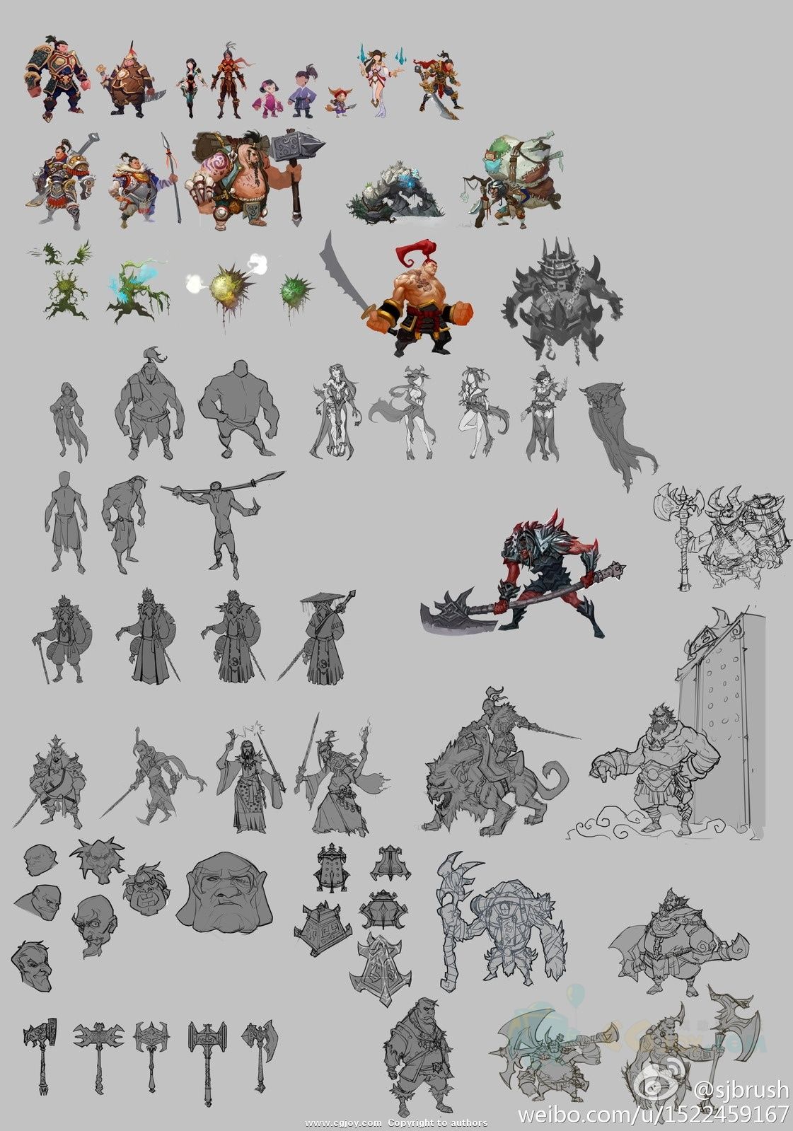 怪物设定线稿及其他