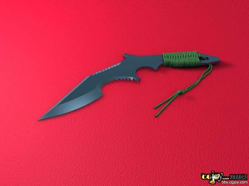 发一把飞刀的模型,自己做的,n久了,贴图材质,vr渲染参数都有