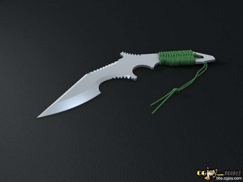 发一把飞刀的模型,自己做的,n久了,贴图材质,vr渲染参数都有