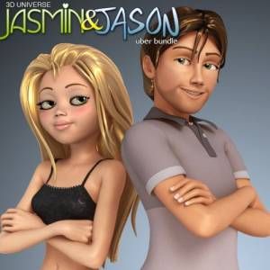 Jasmin & Jason for Genesis Bundle 3Dģ