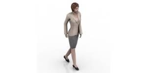 3d model of female white-collar workers