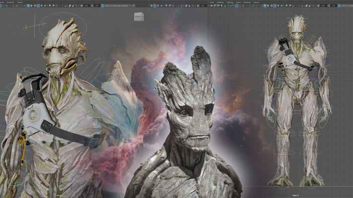 Groot Rig(Guardians of the Galaxy) w textures (no facial rig)