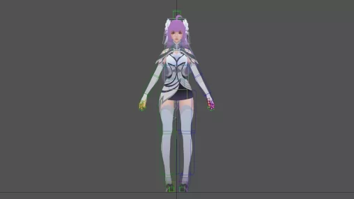 Ů����·�ܲ���Ծ ��ʩ ������ҫ�����ŷ��װ 3Dmax2019