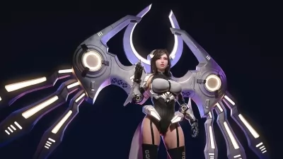 ��еŮսʿ - ��Ϸ���� 3D ģ�� Cyborg Female - Game Ready 3D