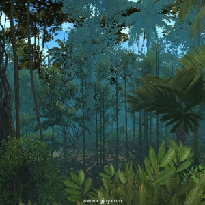 unity 超写实丛林资源包 亚热带植物 树木 藤曼 草 石头 天空盒 各种植物，100种植物。