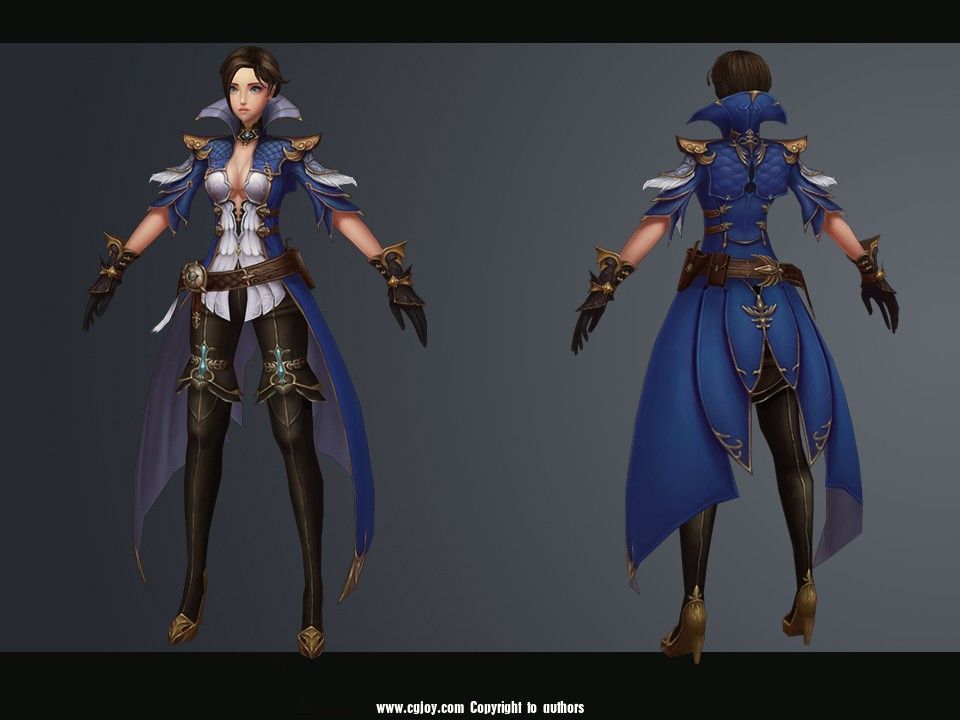 手绘角色_写实女